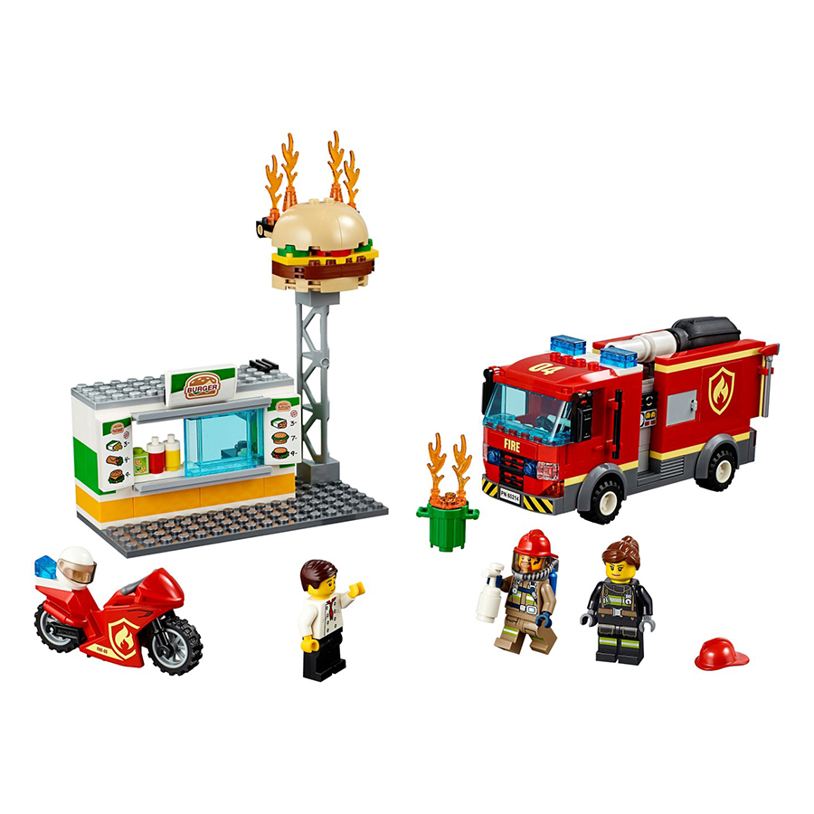 Mô hình Lego City - Cứu Hỏa Tiệm Bánh Burger 60214