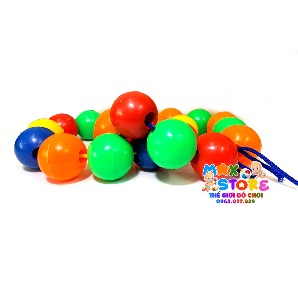 Đồ Chơi Xâu Hạt Nhựa Tròn To Đẹp Dành Cho Trẻ Mầm Non - Đồ Chơi Thông Tư 02