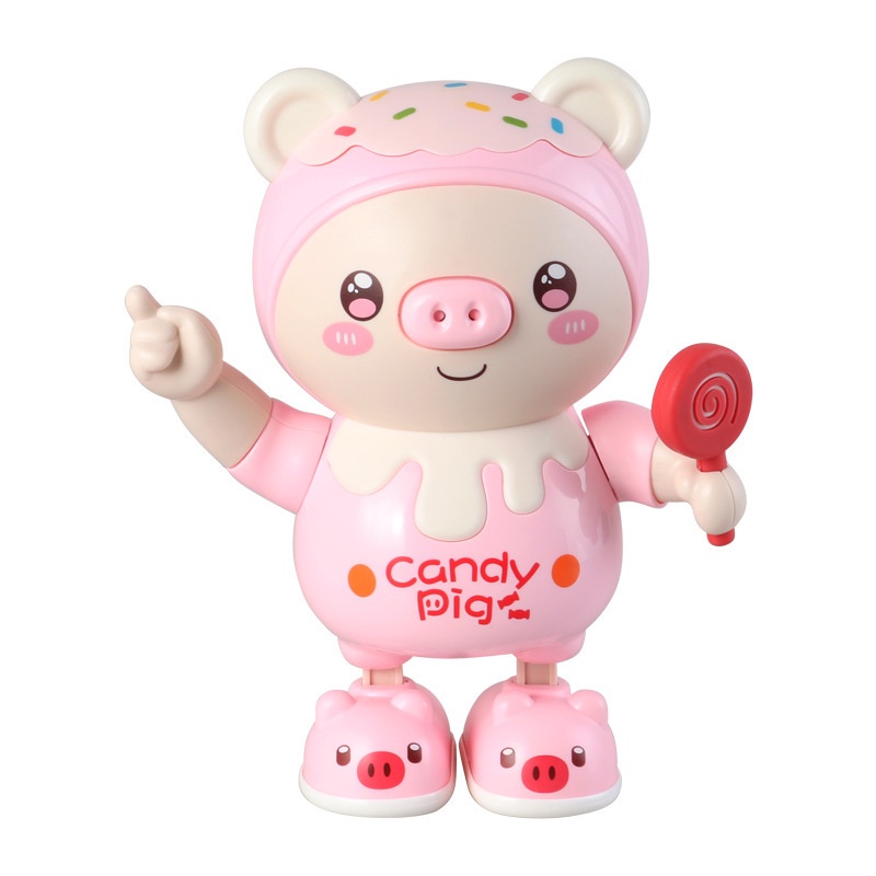 Đồ chơi Heo Nhảy Múa có đèn và nhạc dễ thương cho bé - Đồ chơi phát nhạc Candy Pig