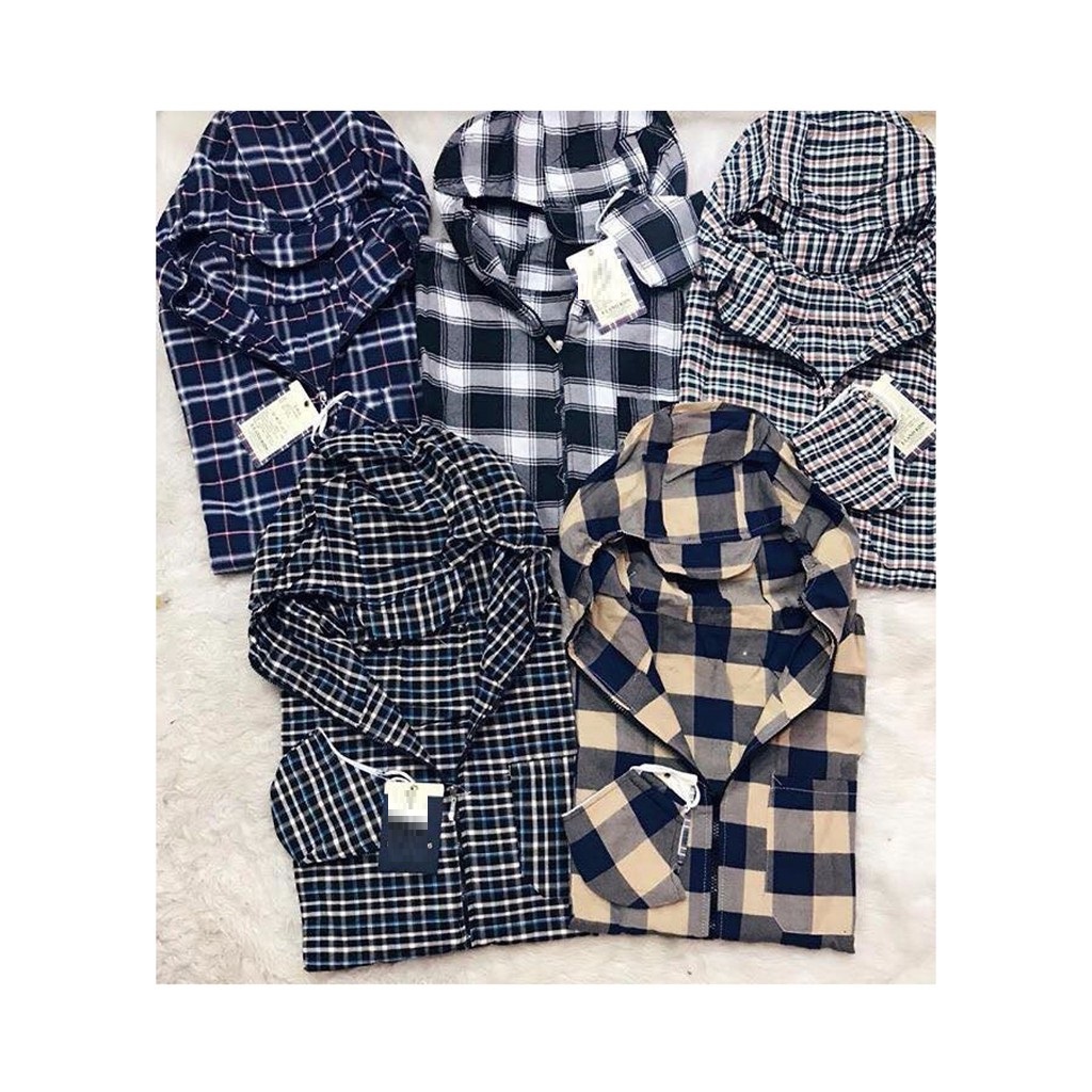 Áo chống nắng kẻ caro nam cá tính- giao ngẫu nhiên