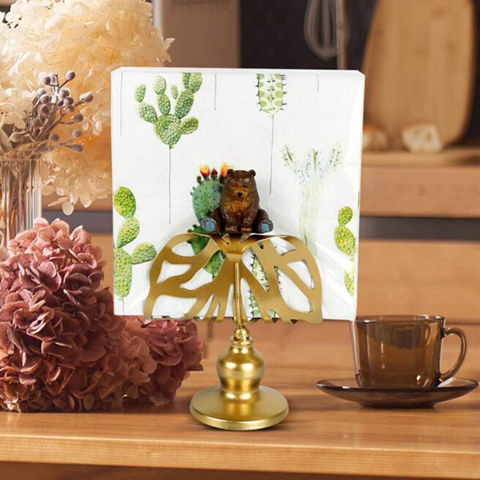 Paper Napkin Holder Tissue Dispenser Table Decoration for Countertop Party