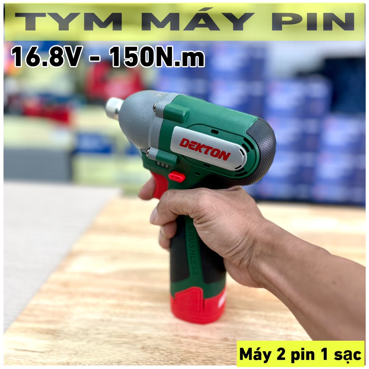 Bộ máy bắt vít pin 16.8V DEKTON D16-CV150BL - TYM MÁY PIN