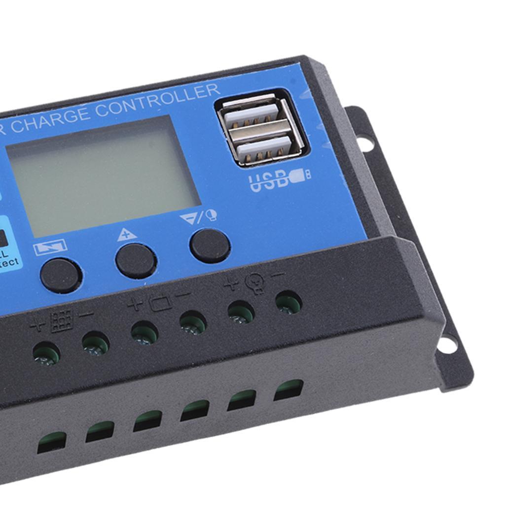 10A 12V/24V Solar Panel Charger Controller Solar Power USB Recharge