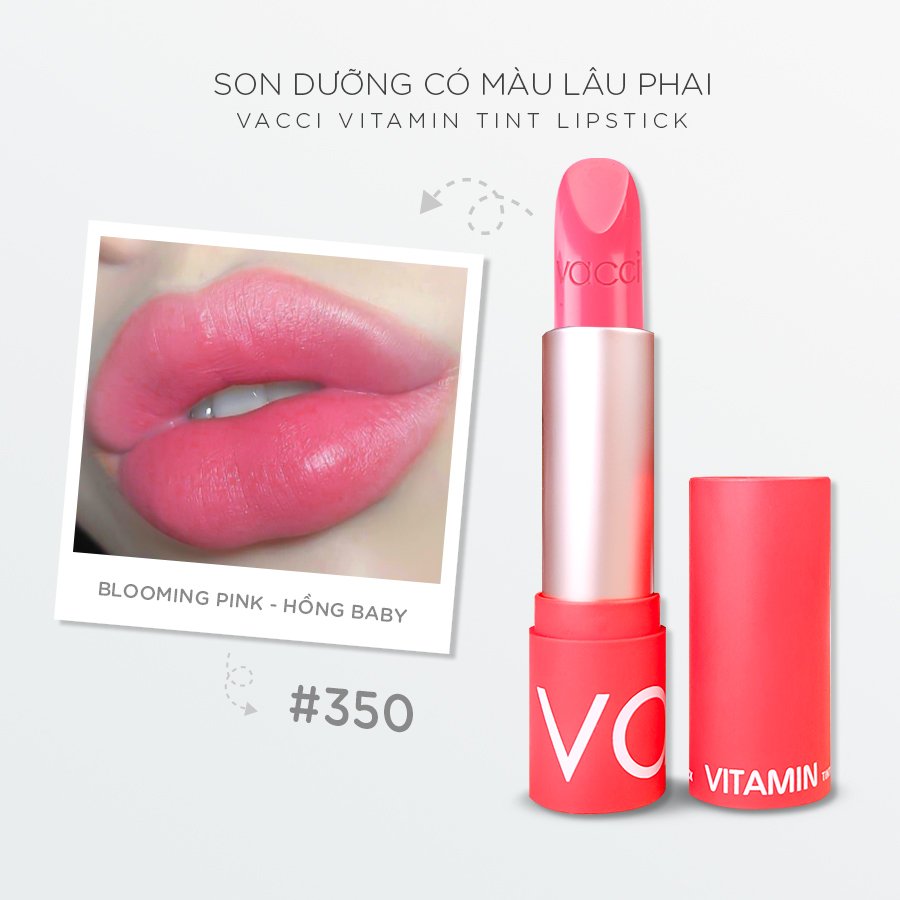 SON VITAMIN TINT VACCI DƯỠNG MÔI LÂU PHAI