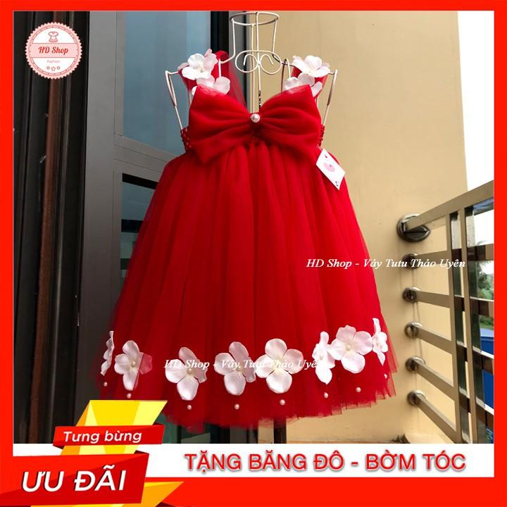 Váy Bé Gái Đầm Công Chúa Cho Bé Đính Hoa Tú Cầu