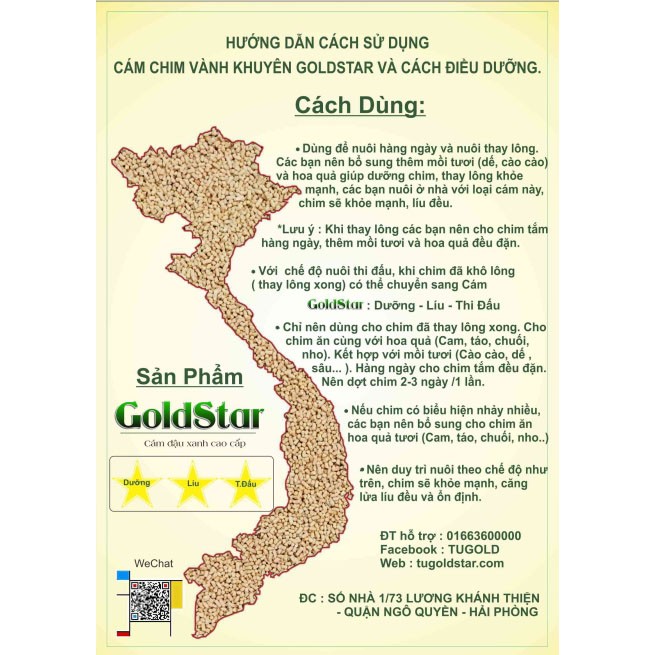 Combo 5 cám chim vành khuyên Tú Gold số 3 - Gói 100gram