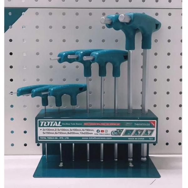 BỘ 8 CHÌA VẶN LỤC GIÁC TRÒN TAY CẦM T TOTAL THHW80826 - HÀNG CHÍNH HÃNG