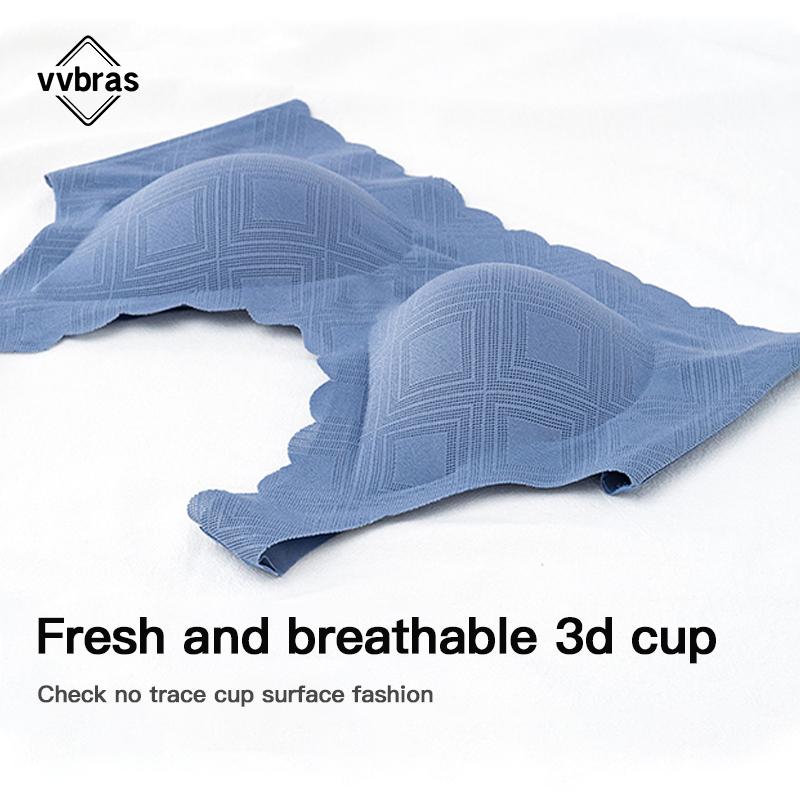 Vvbras Push Up Bra Liền Mạch Đồ Lót Nữ Top Gợi Cảm Áo Lót Không Gọng Mỏng Chưa Đan Dây Bralette Áo Mềm Mại Lót V Sâu