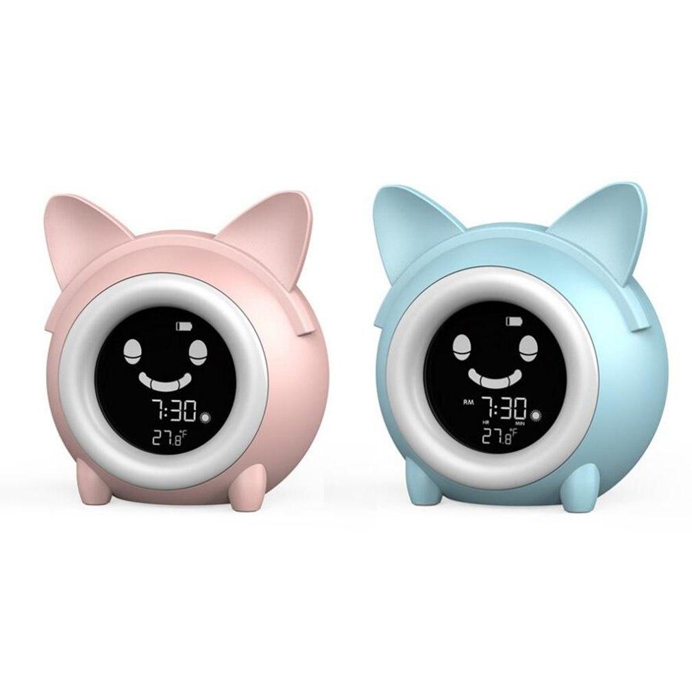 Kids Child Alarm Clock Sleep Training Clock Colorful Night Light Digital Wake Up Clock With Temperature Timer For Bedroom