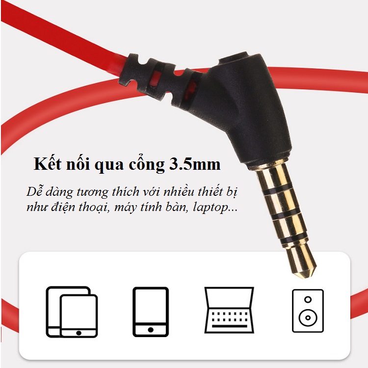 Tai nghe chơi game có dây GM-01- Nút bịt silicone mềm mại k gây đau tai - Màng loa 10mm, công suất 5mW