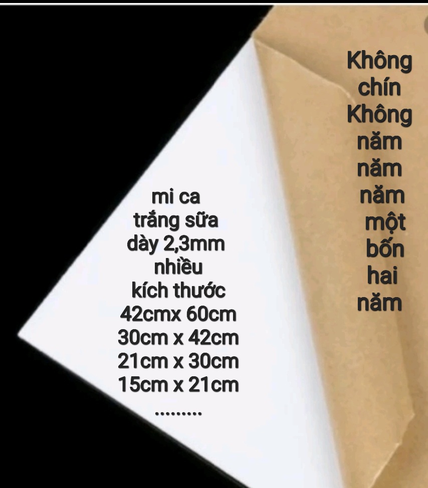 Tấm mica Trắng Sữa nhiều kích thước. Mi ca trắng sữa dày 2,3m