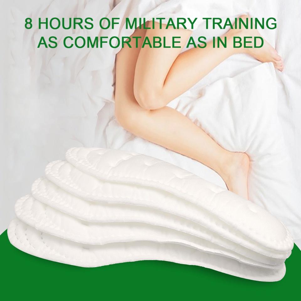 Set 5 Cặp Đế Lót Giày Cotton Mềm Mại Thấm Hút Mồ Hôi Chống Trượt Thoáng Khí Dành Cho Nam Nữ