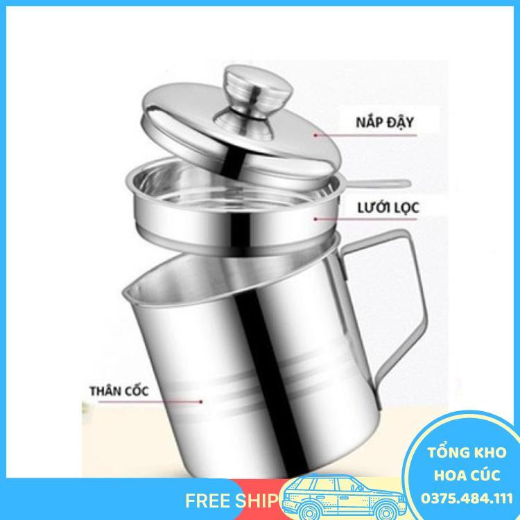 Ca Lọc Dầu Inox S304 Đẹp 1,2 Lít - Vận Chuyển Miễn Phí Toàn Quốc