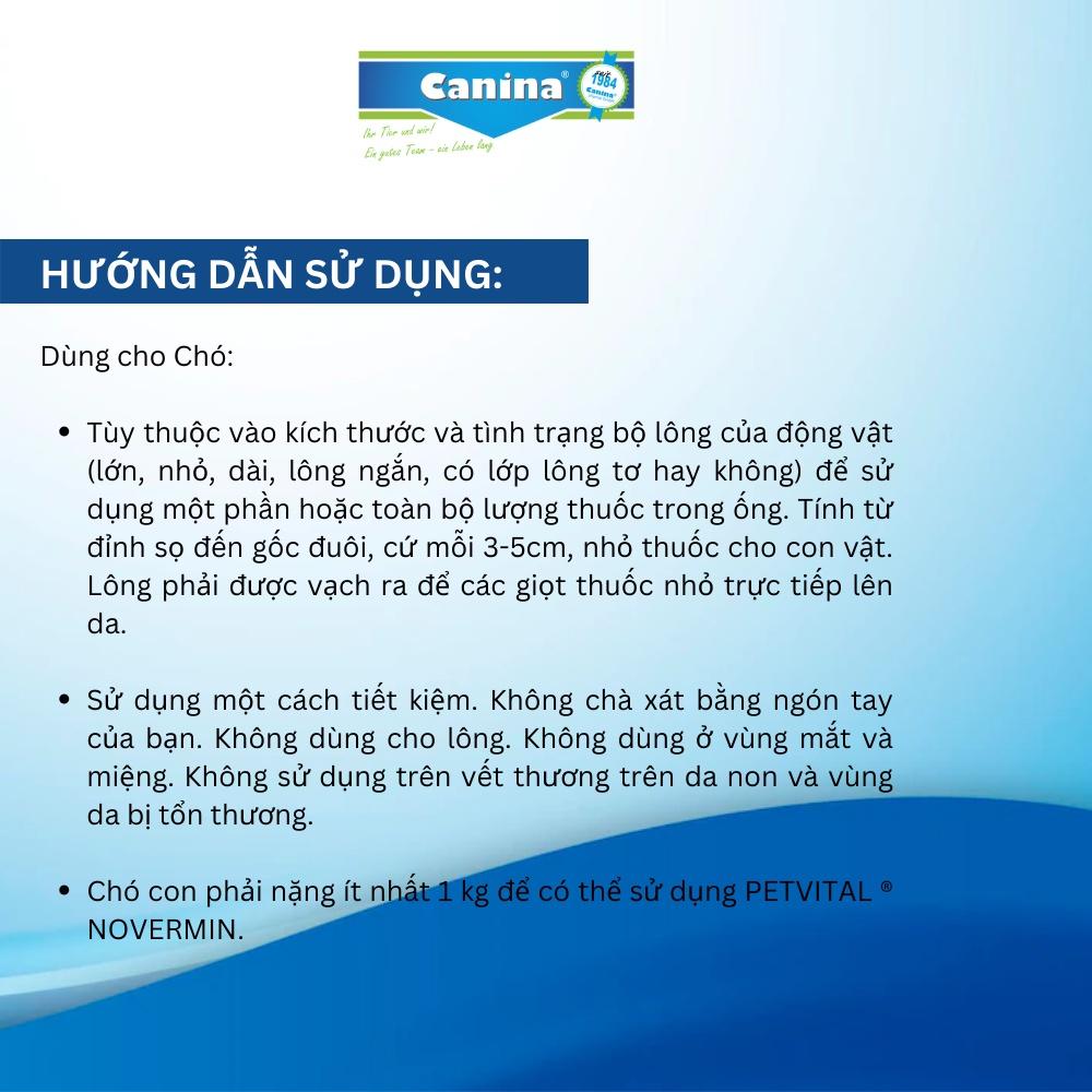 Thuốc Trị Ve Rận Bọ Chét Cho Chó Canina Petvital Novermin - Chính Hãng - Nhập Khẩu Đức