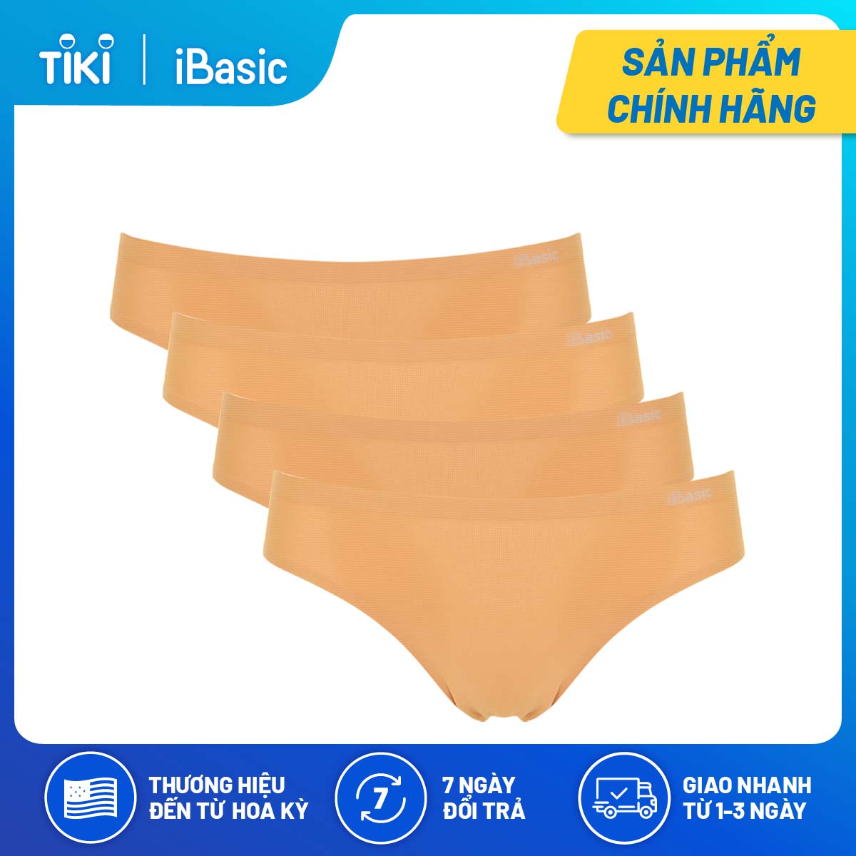 Combo 4 quần lót nữ không đường may bonding thoáng khí bikini iBasic PANW138