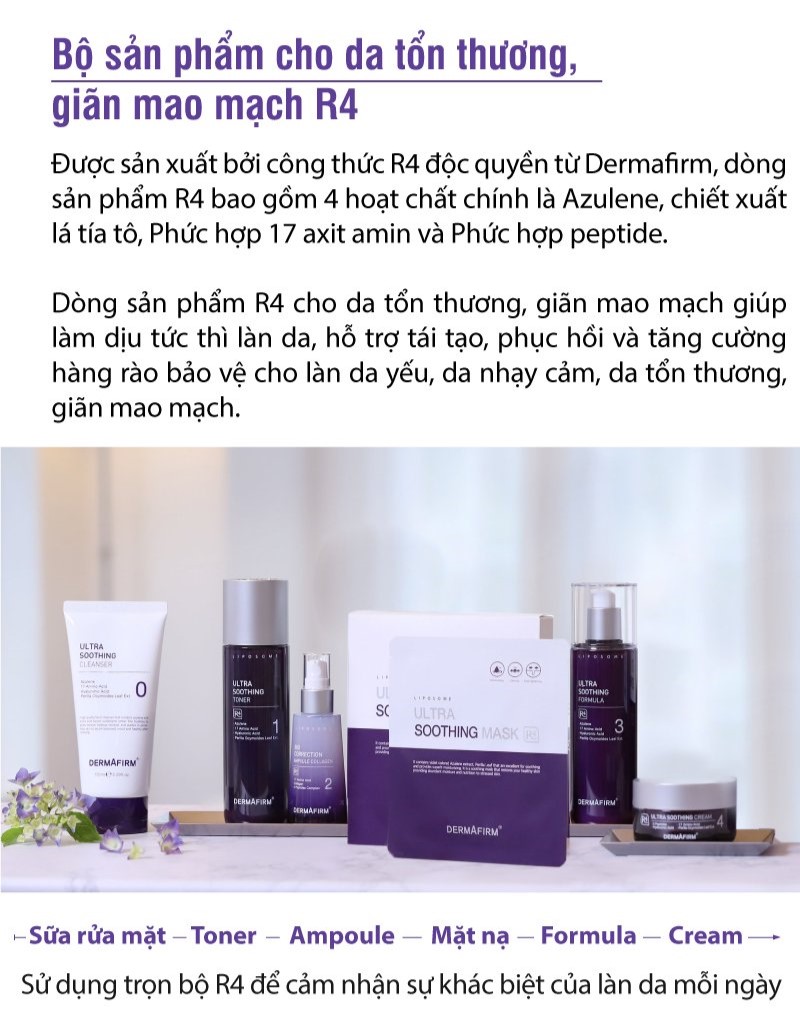 Kem dưỡng Labo Dermafirm - Ultra Soothing Hydra Cream R4 (50ml) phục hồi cho da giãn mao mạch