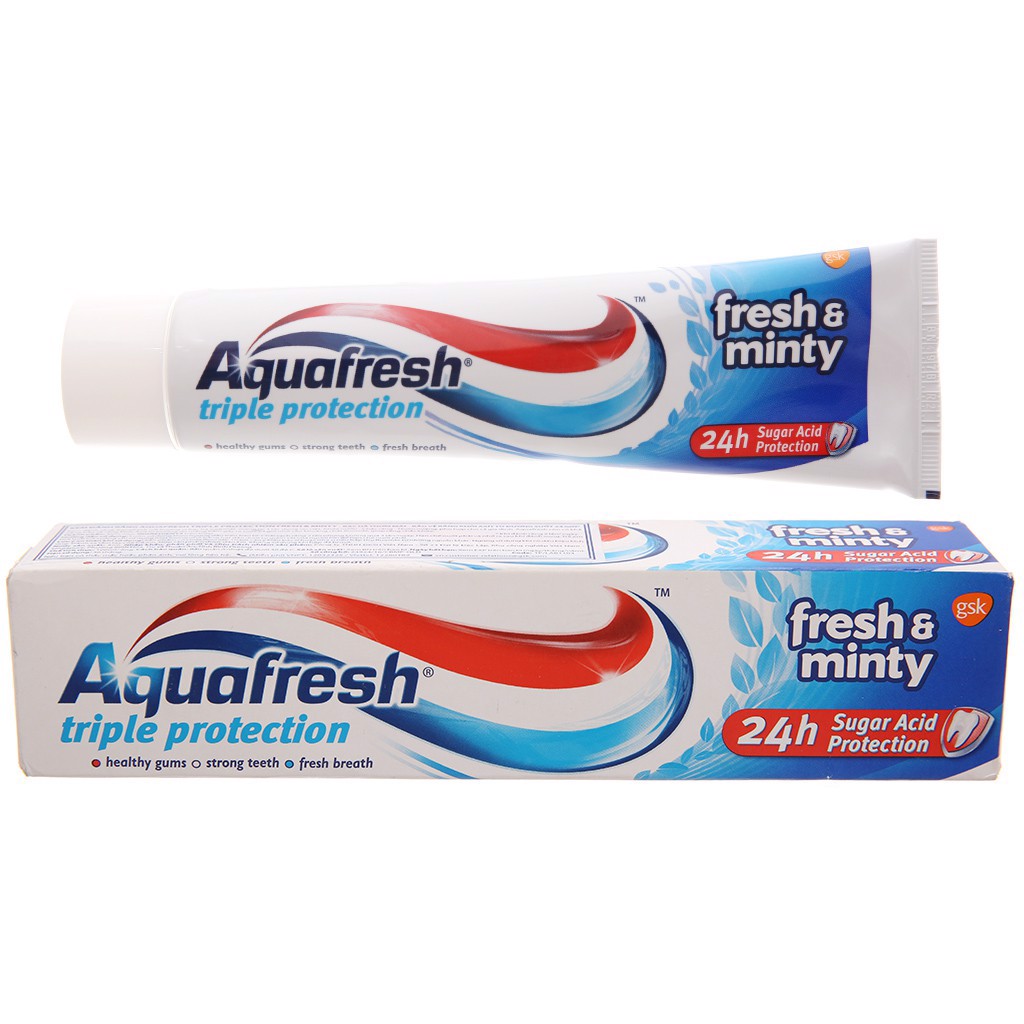 Combo 2 Kem Đánh Răng Aquafresh Fresh &amp; Minty (100ml)