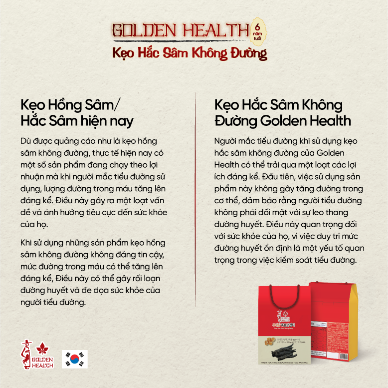 Kẹo Hắc Sâm Hàn Quốc Golden Health Hộp 500g