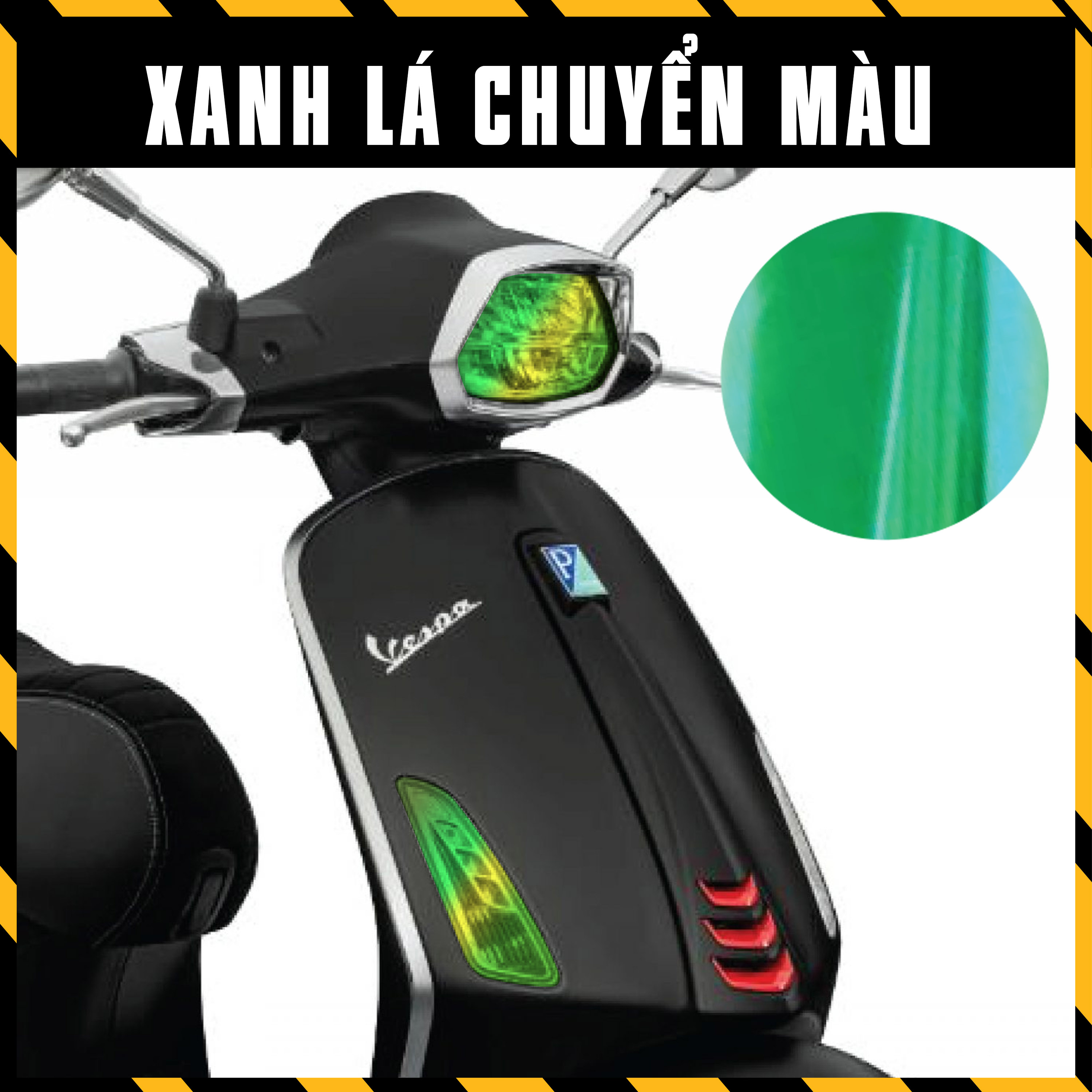 Phim Dán Choá Đèn Titan Vespa Đổi Màu | Tem Decal Dán Đèn Xe Vespa Sprint, Dán Đèn Demi, Đèn Xi Nhan, Đèn Pha