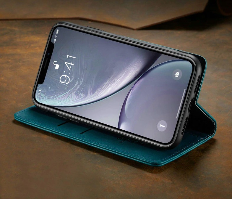 Bao da bò thật dạng ví chính hãng Caseme dành cho iPhone XR - Hàng chính hãng