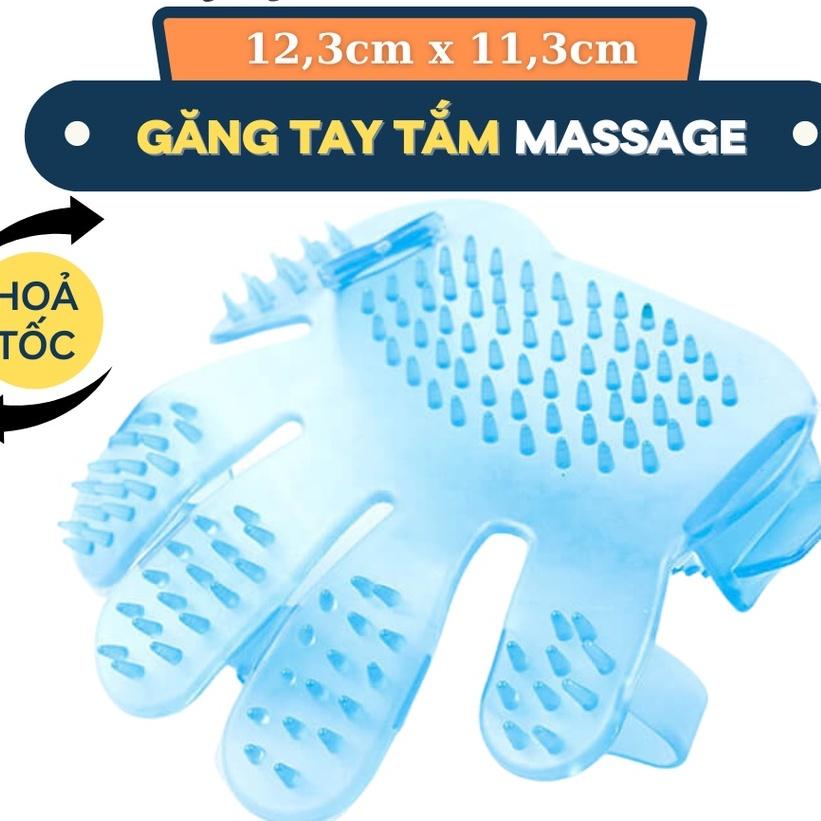 Găng tay tắm massage cho chó mèo chải lông gỡ rối đánh bông lông giữ cho thú cưng và nhà của bạn sạch sẽ