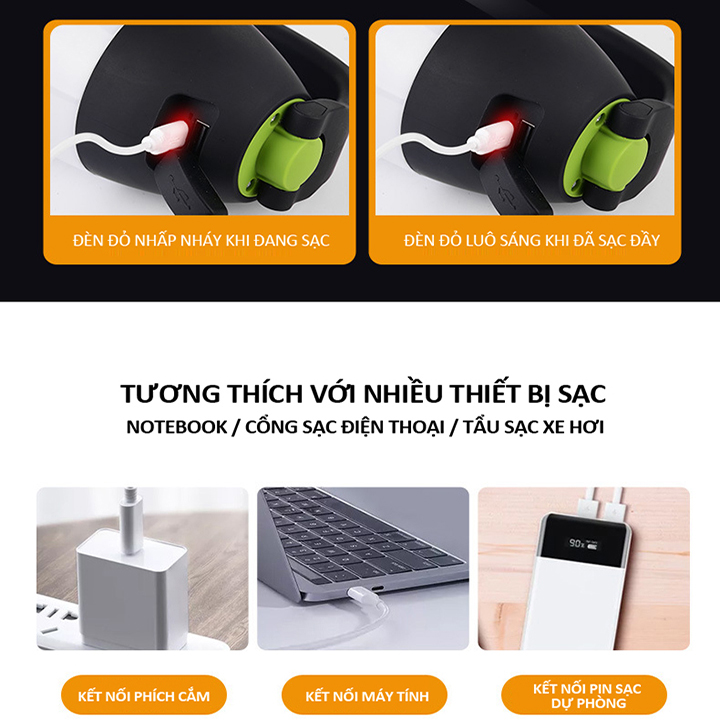 Đèn bàn học đọc sách làm việc bảo vệ mắt chống cận thị đa năng 4 in 1, đèn pin cắm trại dã ngoại, đèn ngủ, đèn bàn kiêm sạc dự phòng điện thoại siêu sáng độ bền cao dung lượng 2400mAh