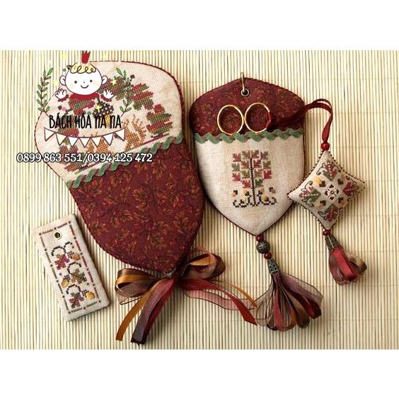 DIY tự thêu túi đựng Handmade- bộ đồ nghề thêu thủ công tự làm- trang trí nhà cửa workshop- bách hóa na na
