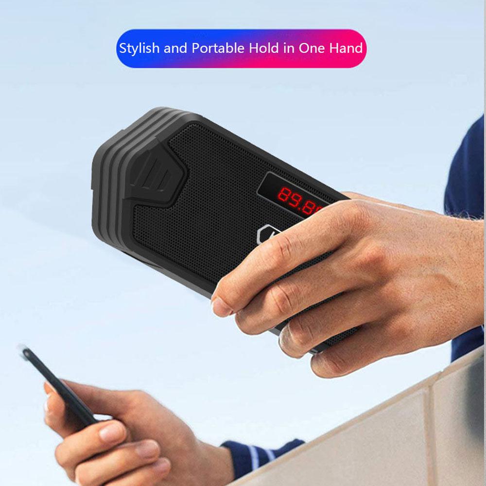 Loa không dây di động Cột bass tương thích Bluetooth Bass Subwofer hỗ trợ thẻ TF Thẻ USB Loa/Radio FM với FM Color: Red