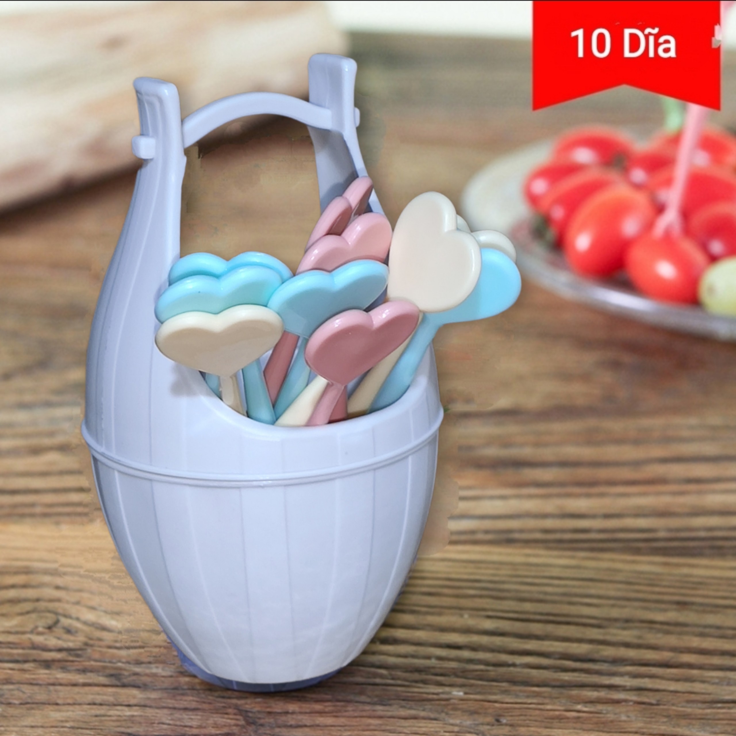Bộ giỏ 10 Dĩa Cao Cấp ăn Hoa Quả Tráng miệng tiện lợi