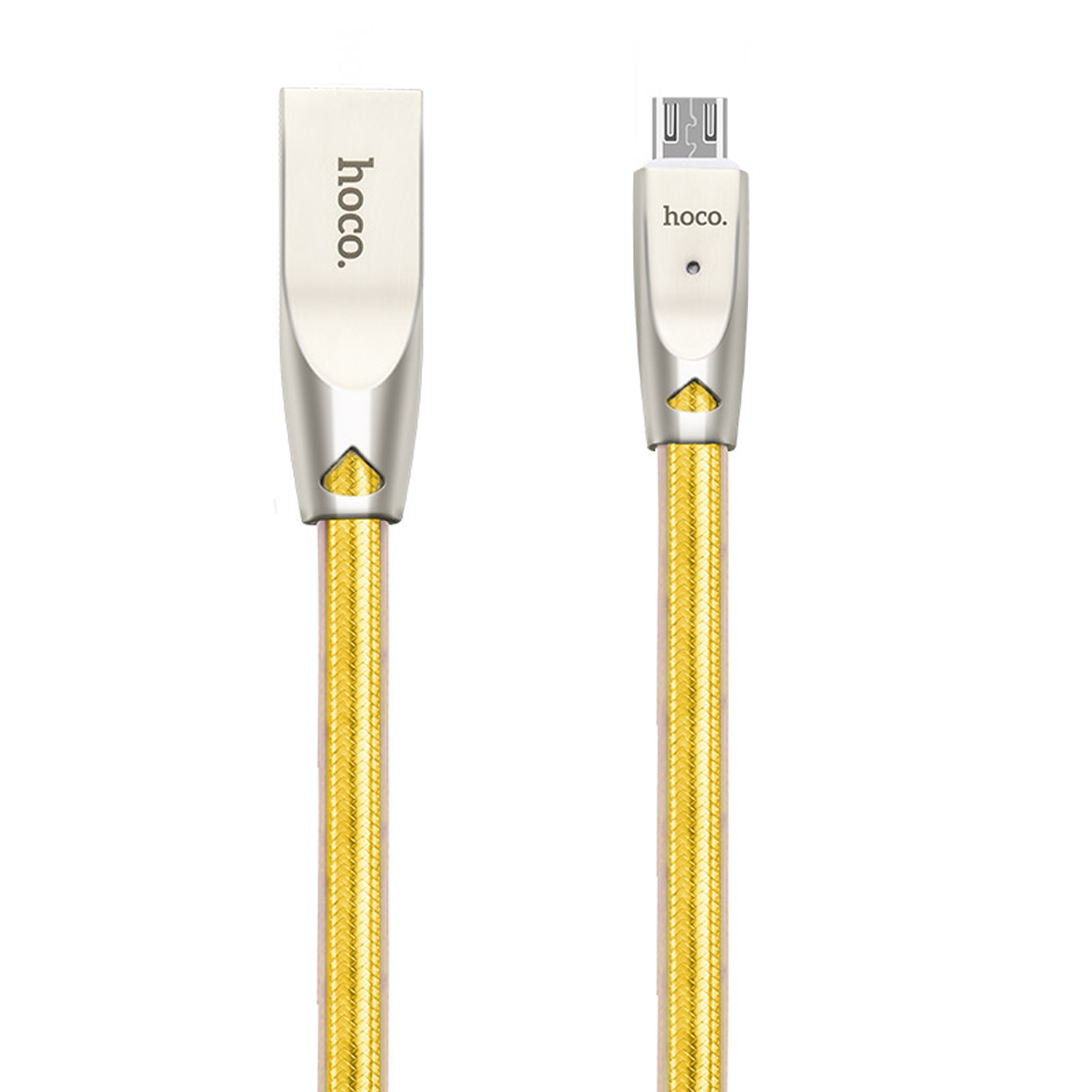 Combo Cáp HOCO U9 dài 2M Micro USB  có đèn LED + Tặng Dây Quấn Cáp - Chính Hãng