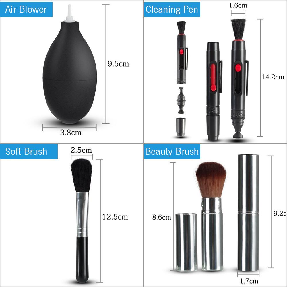 Professional Camera Cleaning Kit Lens Cleaning Kit with Air Blower Cleaning Pen Cleaning Cloth for Camera Phone Laptop
