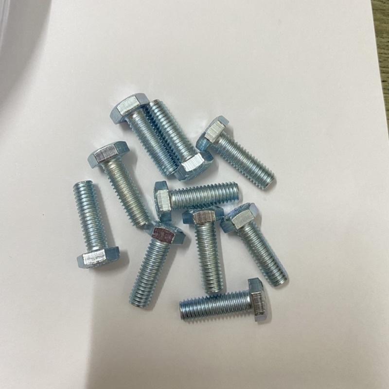 10 bộ Bulong Bu lông mạ kẽm M6 các size (bao gồm long đen và ecu kèm theo)