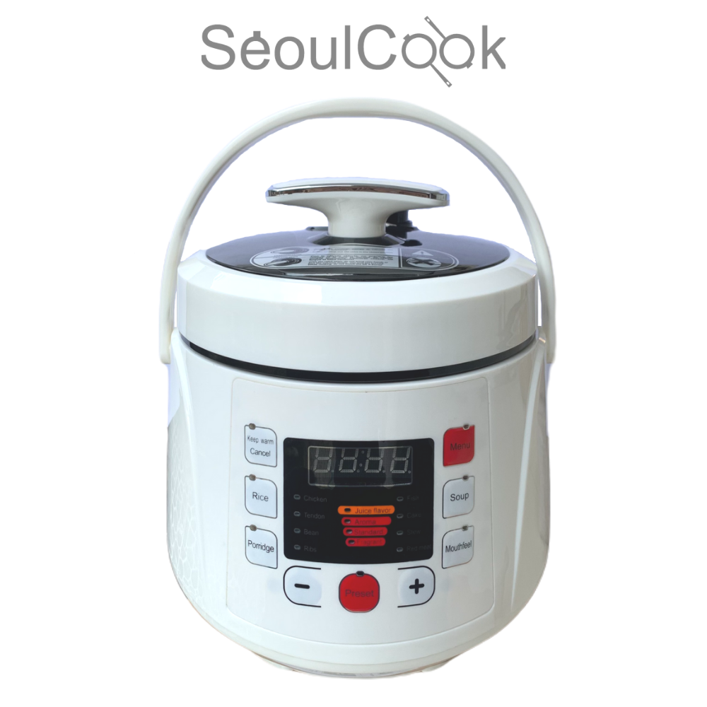 Nồi áp suất điện đa năng cao cấp Seoulcook màu trắng 2.5 lít - Hàng chính hãng