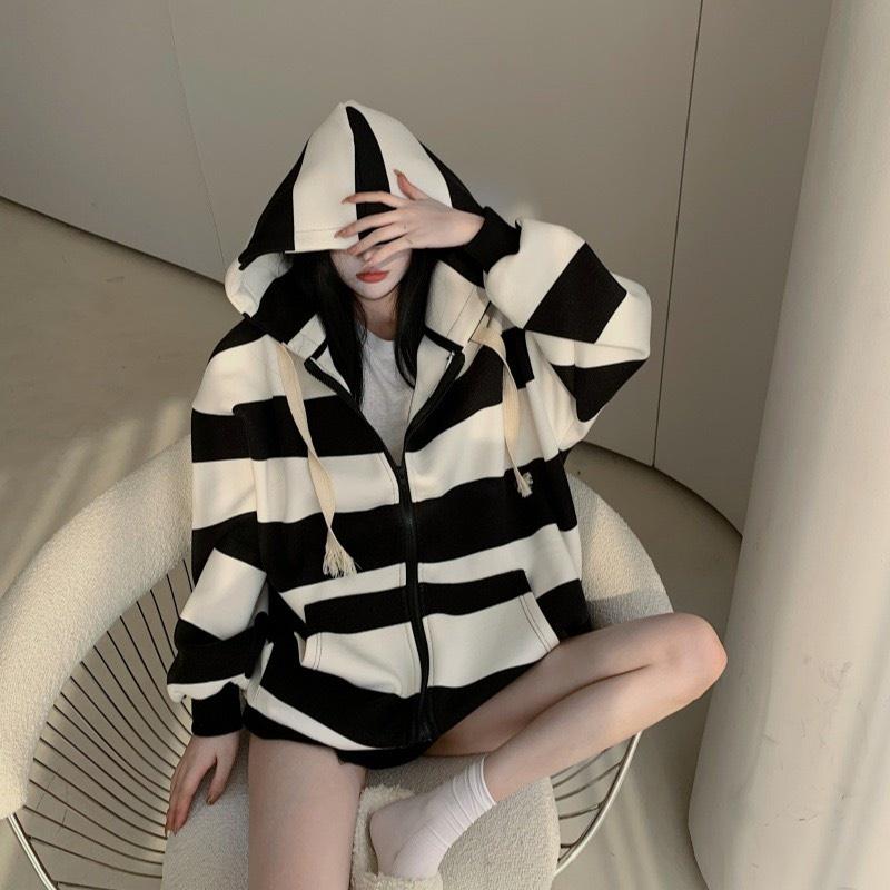Áo khoác thun sọc chống nắng chống tia UV cực tốt HOTTREND siêu xinh xắn thời trang hàn quốc cho các bạn trẻ