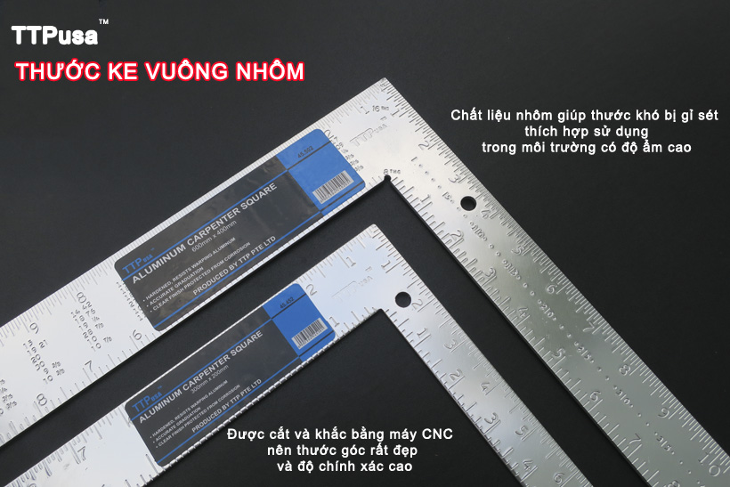 THƯỚC KE VUÔNG NHÔM TTPusa