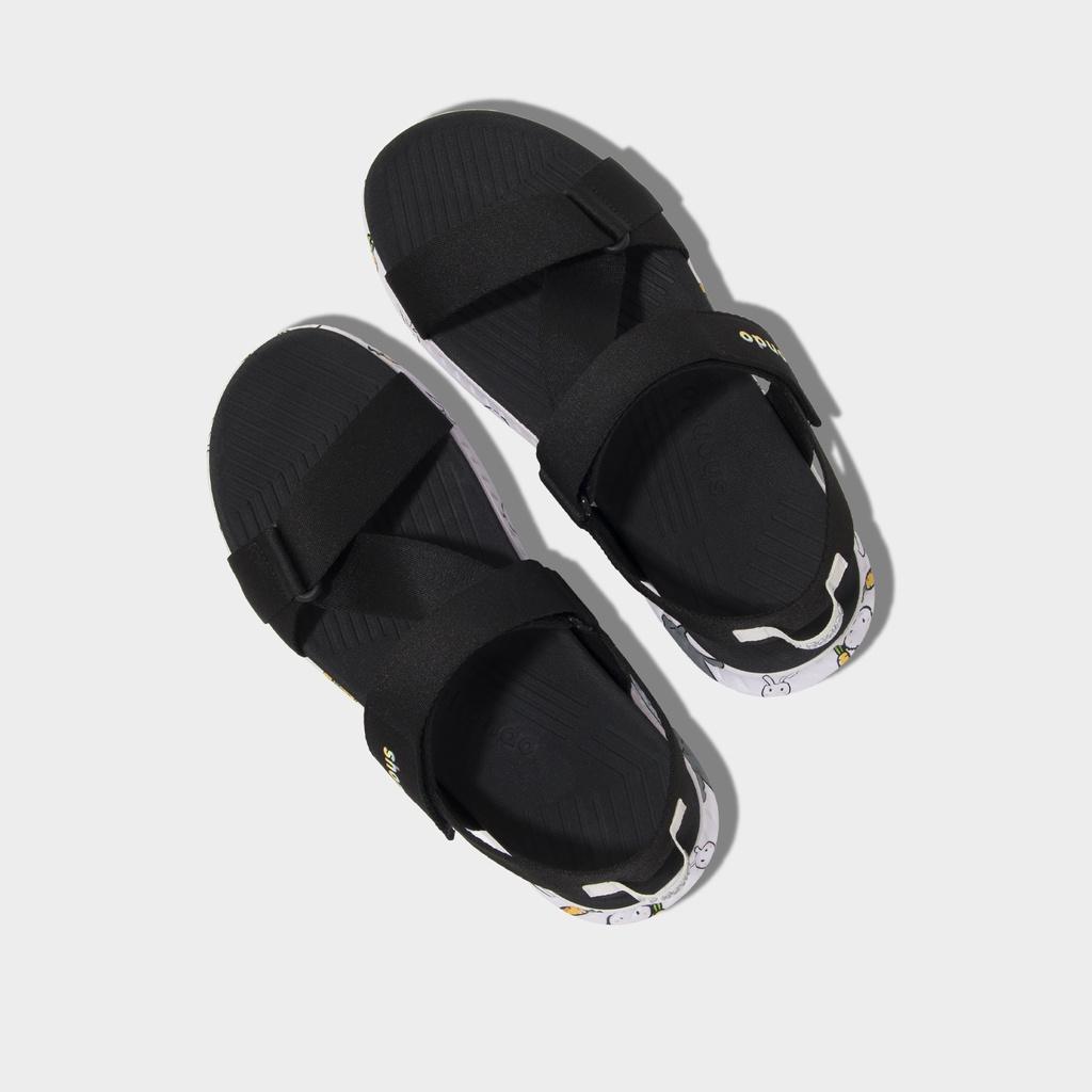 Giày Sandals Nam Nữ Unisex Shondo F7 Thỏ Bảy Màu F7M1010 Đen