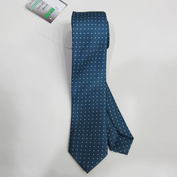 Cà vạt nam công sở KING chấm bi, caravat chủ rể bản nhỏ 6cm vải silk lụa C41