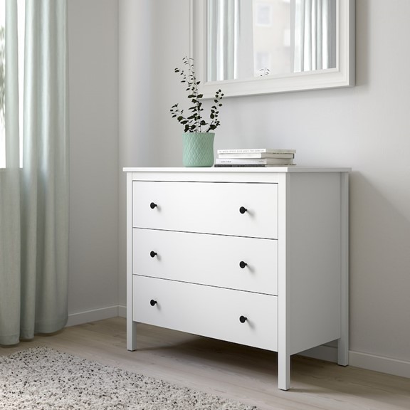 KOPY, Tủ đựng đồ tân cổ điển 3 ngăn kéo DRA_248, 90x46x83cm
