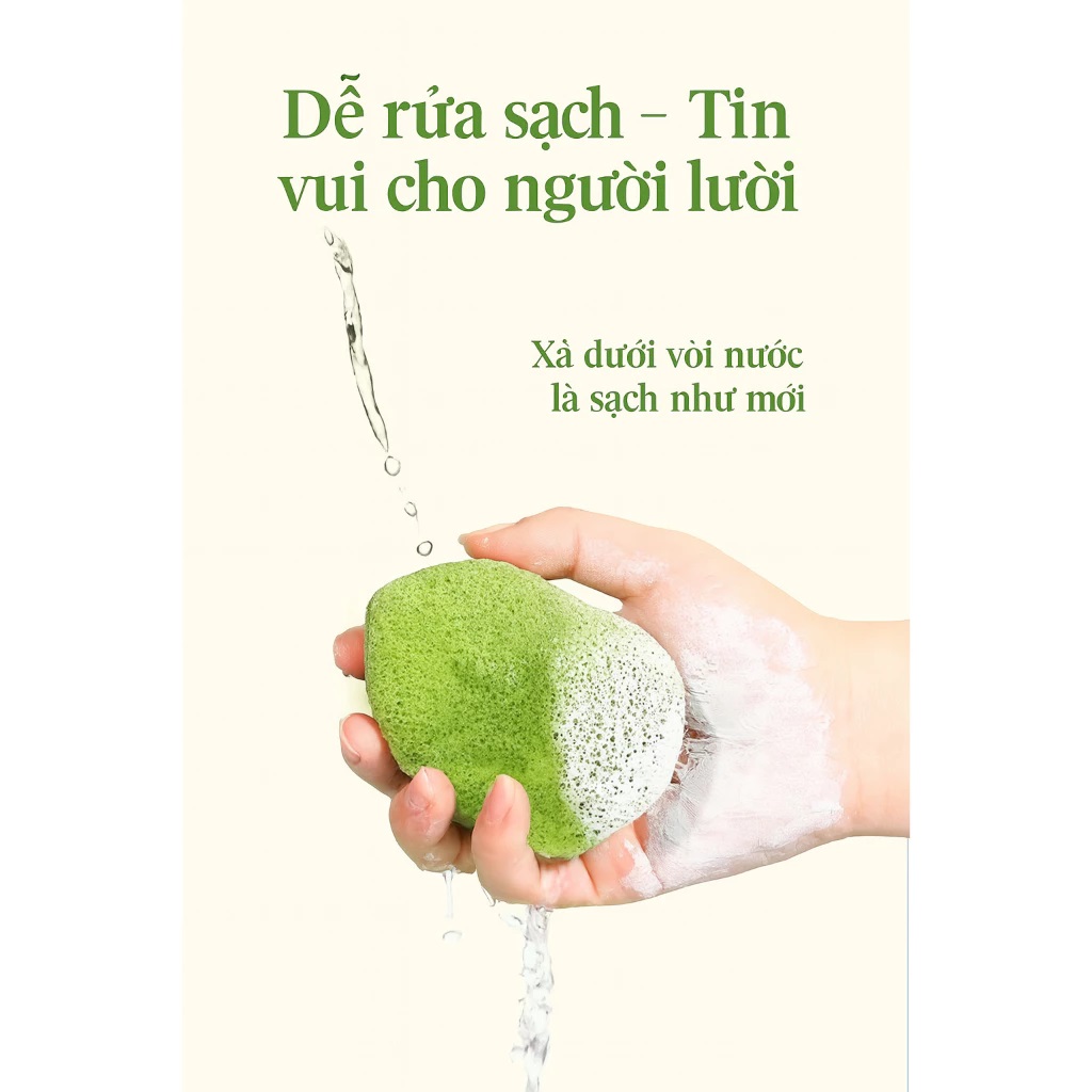 Combo 3 Bông Mút Rửa Mặt, Mút Bọt Biển Làm Sạch Mặt, Dùng Cho Mọi Loại Da Rất Tiện Lợi