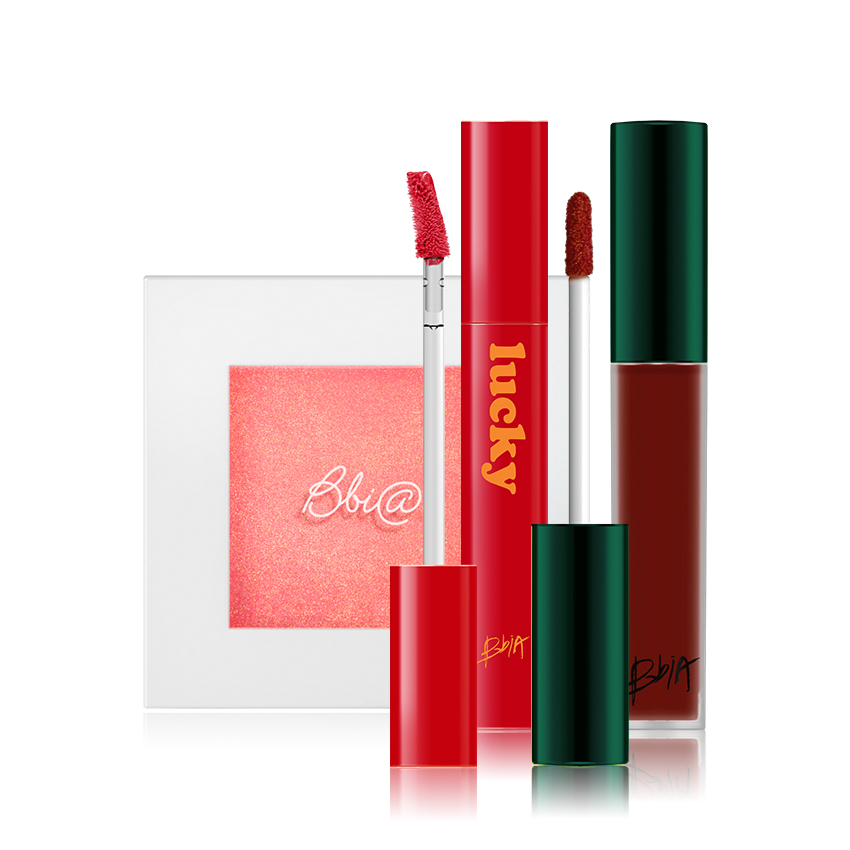 Combo Sweet Lady - Bbia Last Velvet Lip Tint Asia Edition 5g - A5 Hoian Brick và son bóng Lucky Shine Tint  tặng 01 Highlighter