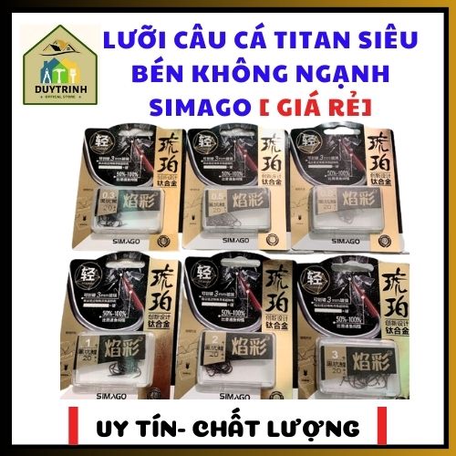 Lưỡi Câu Cá Titan Siêu Bén Không Ngạnh Simago Giá Rẻ