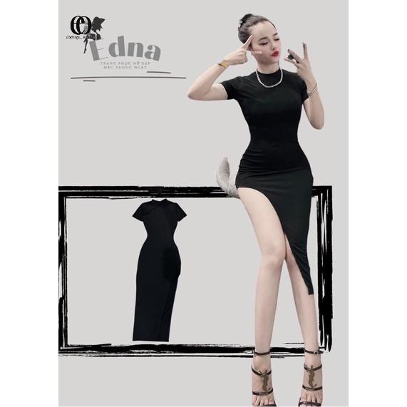 ĐẦM BODY TAY NGẮN XẺ CAO HÔNG “EDNA OOTD” KÈM ẢNH VIDEO THẬT