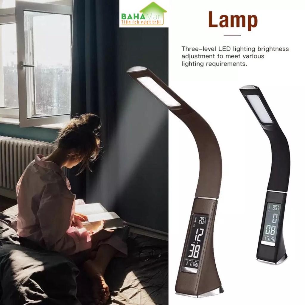 ĐÈN LED ĐỂ BÀN CHỐNG CHÓI CHỐNG CẬN TIỆN DÙNG CHO HỌC TẬP, LÀM VIỆC VÀ ĐỌC SÁCH tích hợp đồng hồ báo thức