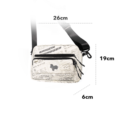 Túi Đeo Chéo Nam Nữ Ngang In Họa Tiết Báo SAIGON SWAGGER SGS Journal Cross Body Bag