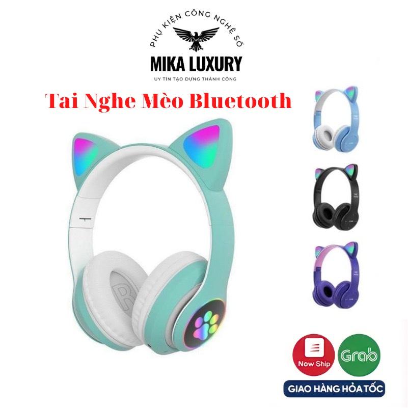 Tai Nghe Mèo Bluetooth, Kiểu Dáng Dễ Thương Có Mic,Âm Bass Mạnh Mẽ Và Dung Lượng Pin Khủng - BH 12 Tháng