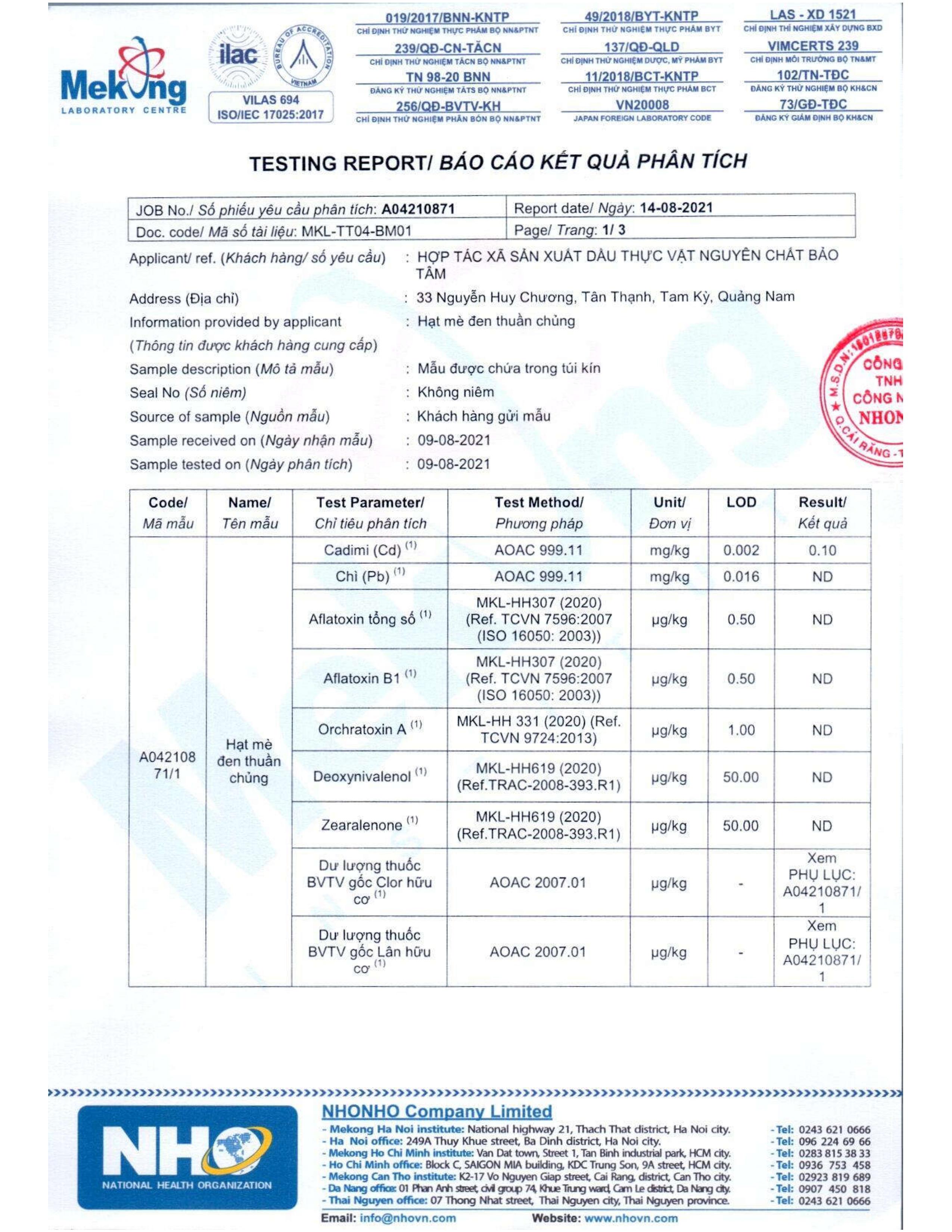 Hạt Mè đen Thuần chủng Tự nhiên Cao cấp Bảo Tâm - 150g, 250g, 500g