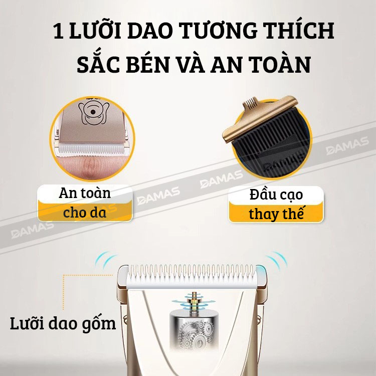 Tông Đơ Cắt Lông Chó Mèo Siêu Tiện Lợi Damas DH108V - Sản Phẩm Dành Cho Thú Cưng Nhà Bạn - Hàng Chính Hãng