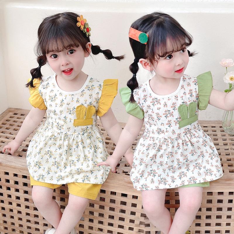 TA265 CheerKids - LFL001 A06 Bộ hoa nhí cánh tiên ngắn tay cho bé gái