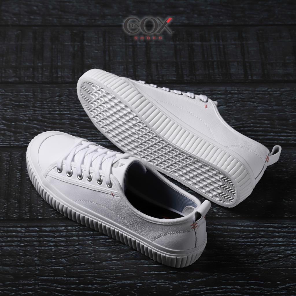 Giày Sneaker Da Bò Thật Nữ DINCOX E02 White Sang Trọng