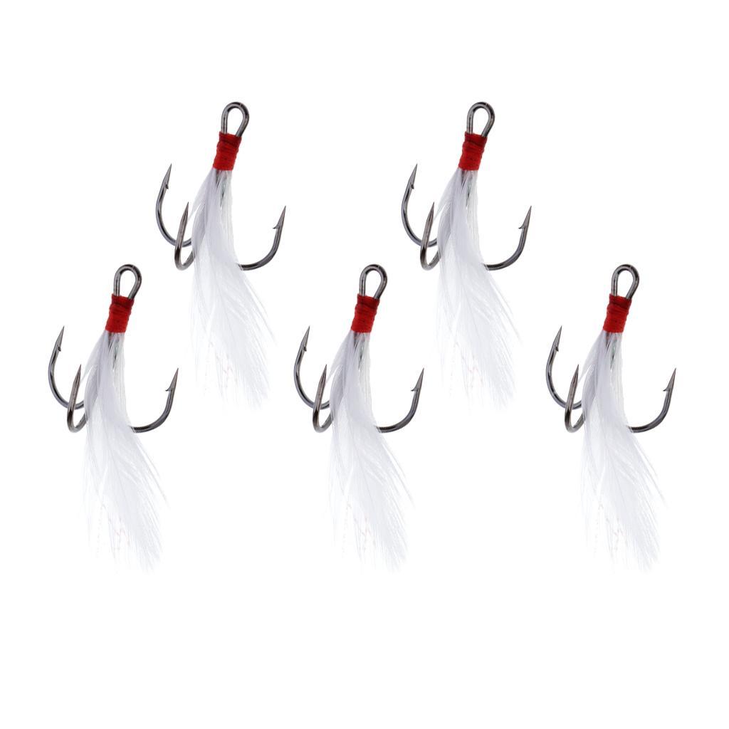 Saltwater Fishing Lure Bait Fishing Sequins Lures Rig Hook Tackle w/Feathers